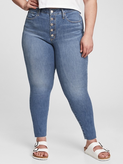 Image number 6 showing, High Rise Distressed Universal Jegging with Secret Smoothing Pockets