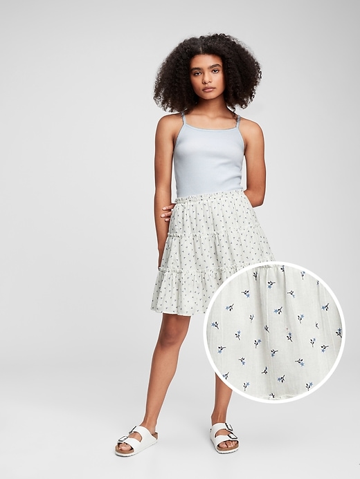 Image number 4 showing, Teen 100% Organic Cotton Tiered Skirt