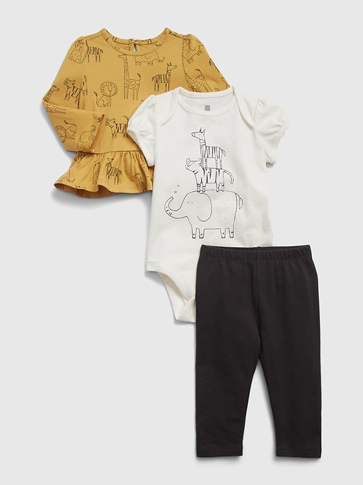 Image number 1 showing, Baby 100% Organic Cotton Mix and Match Outfit Set