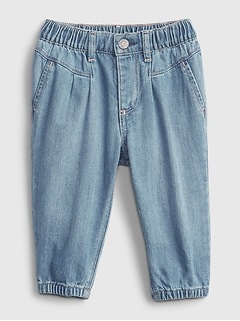 Baby 100% Organic Cotton Bubble Jeans with Washwell™