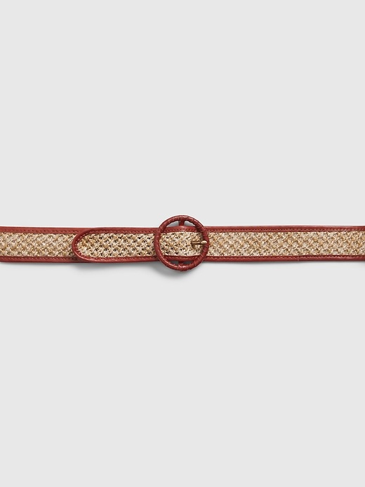 Image number 2 showing, Leather Weave Belt