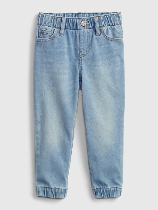 Image number 1 showing, Toddler Pull-On Denim Joggers with Washwell &#153