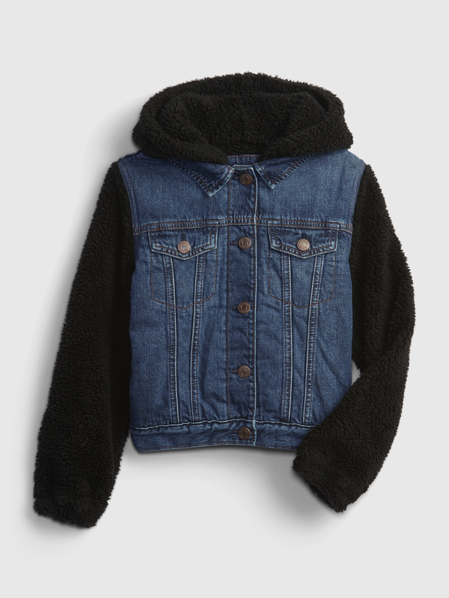 Kids Denim Sherpa Jacket | Gap