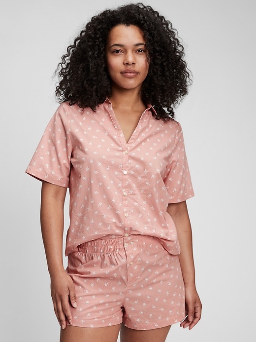 Image number 7 showing, Poplin Pajama Shirt