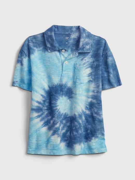 View large product image 1 of 1. Kids Tie-Dye Polo Top