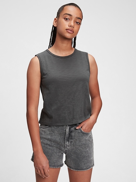 Image number 4 showing, Teen Organic Cotton Cropped Tank Top