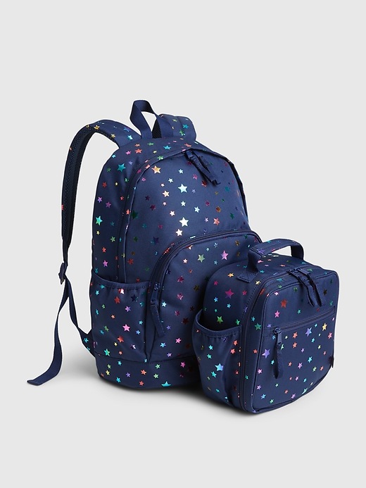 Image number 4 showing, Kids Recycled Star Print Senior Backpack