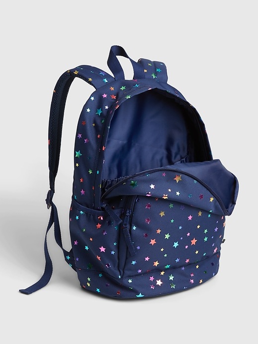Image number 2 showing, Kids Recycled Star Print Senior Backpack