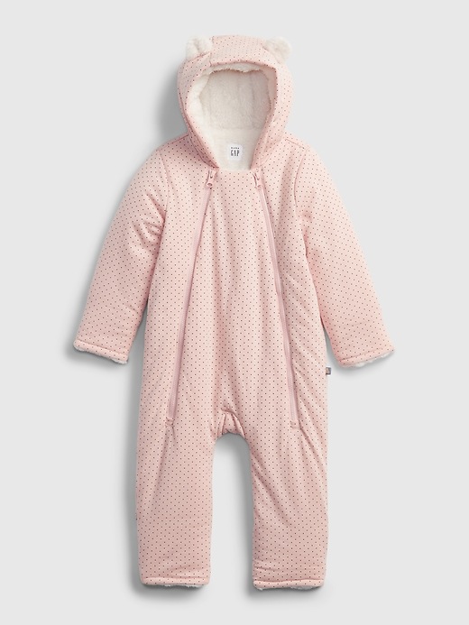 Image number 4 showing, Baby Hoodie Sherpa-Lined One-Piece
