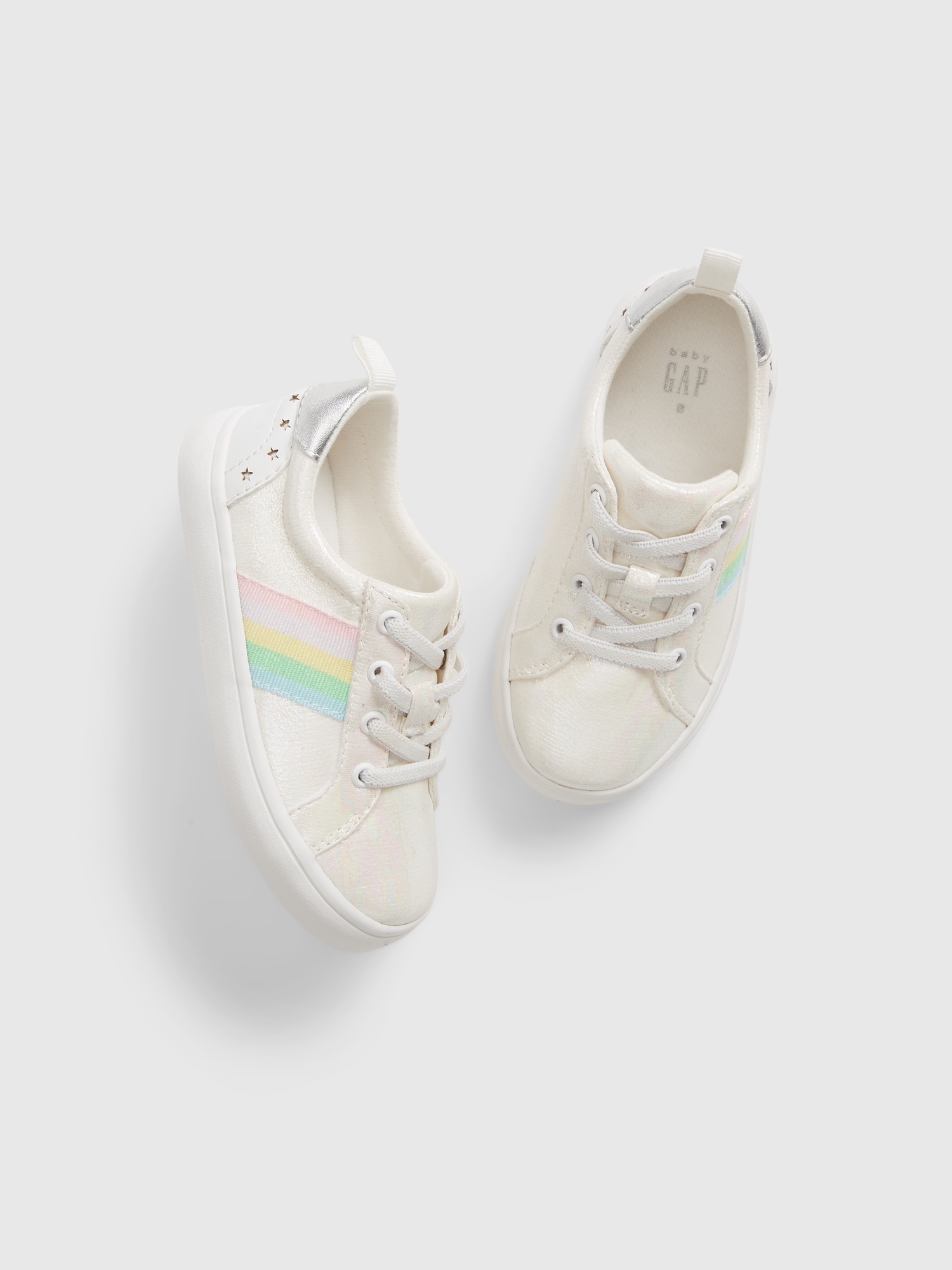 Gap Toddler Rainbow Sneakers beige. 1