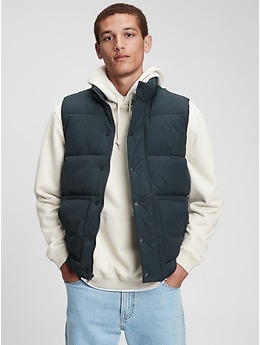 mens puffer vest gap