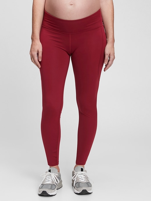 L'image numéro 1 présente Legging pleine longueur de maternité GapFit hybride recyclé à panneau complet