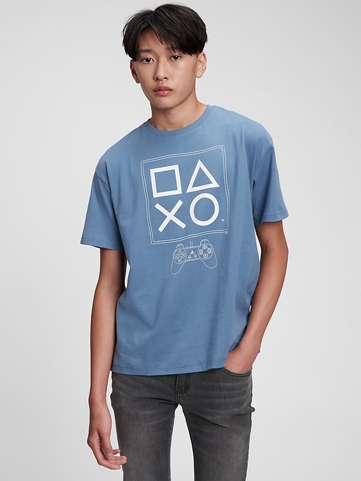 Image number 1 showing, Teen &#124 PlayStation Controller Graphic Recycled Polyester Graphic T-Shirt