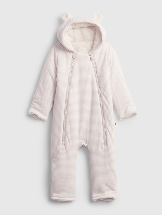 Image number 6 showing, Baby Hoodie Sherpa-Lined One-Piece
