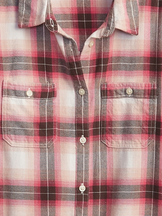 Image number 4 showing, Kids Oversized Plaid Shirt