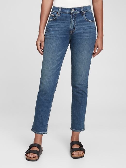 Image number 1 showing, Mid Rise Girlfriend Jeans With Washwell&#153