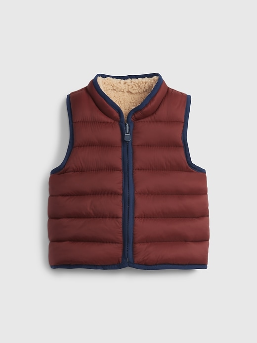 Image number 1 showing, Baby Reversible ColdControl Max Puffer Sherpa Vest