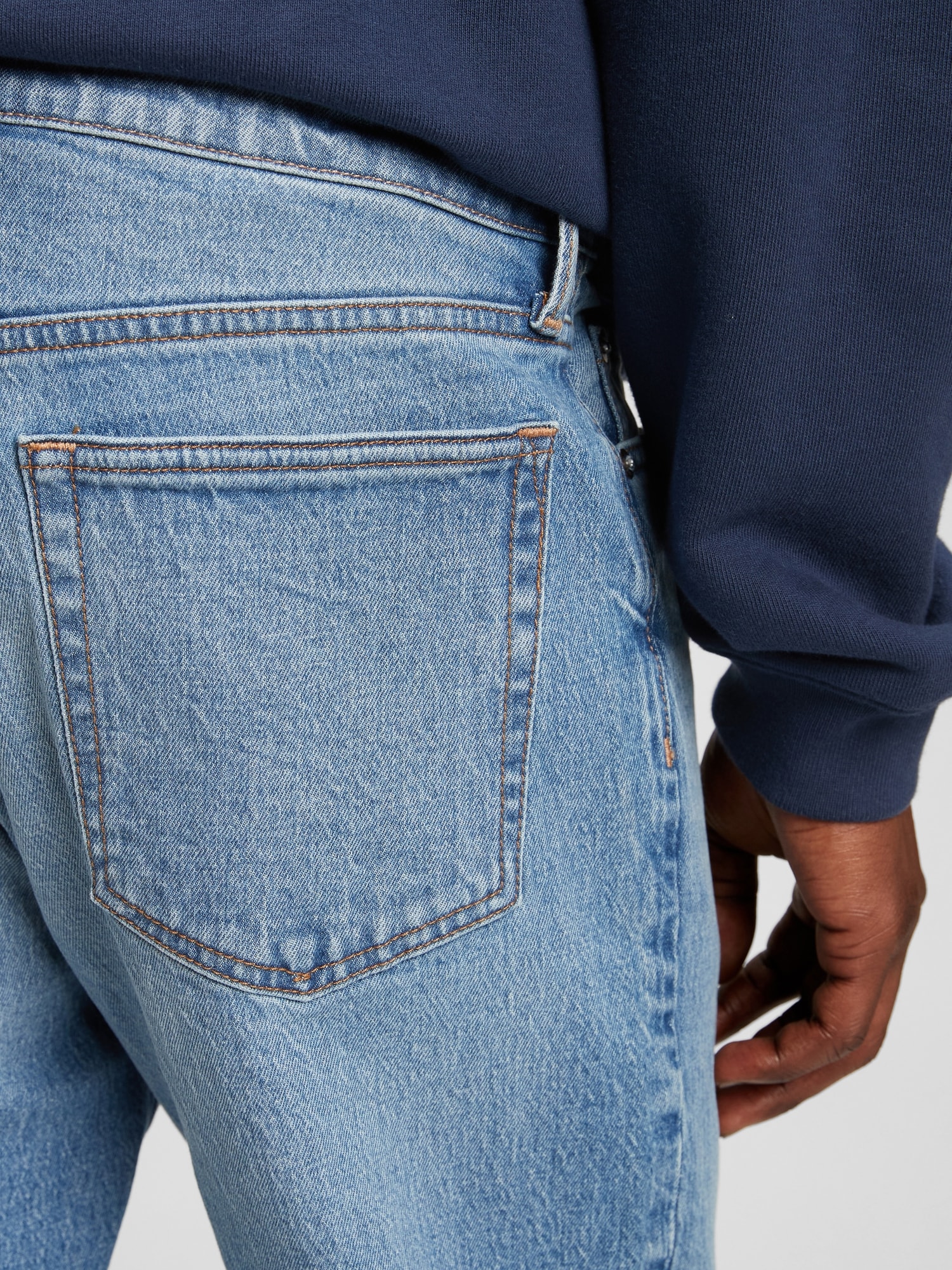 Men's GAP Slim Taper Fit GapFlex Stretch Denim Jeans Light Wash Faded  Whiskered