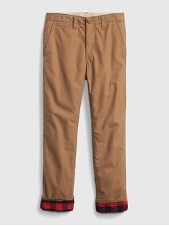 Kids 100% Organic Cotton Lined Chinos with Washwell ™
