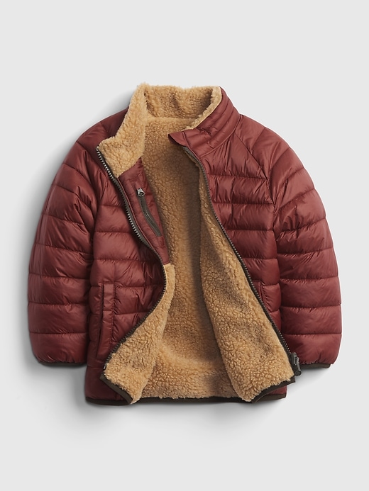 Image number 3 showing, Toddler Recycled Nylon Reversible Sherpa Jacket