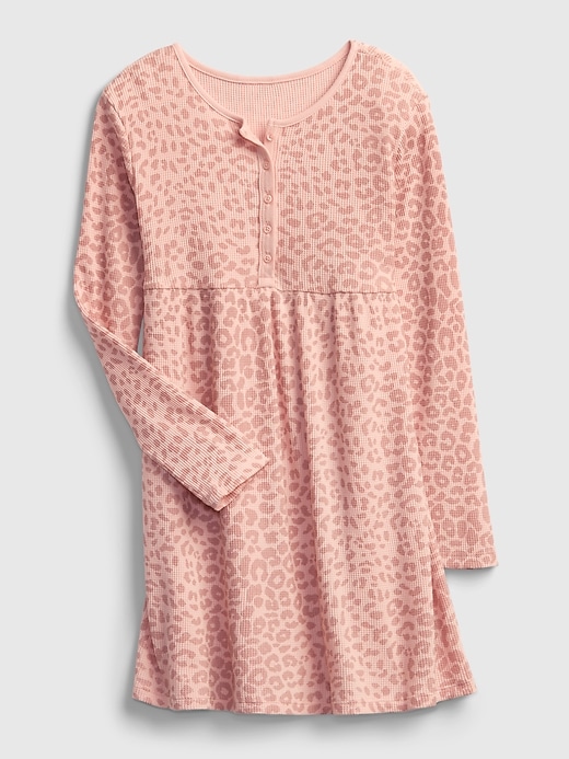 Image number 1 showing, Kids Waffle Henley Dress