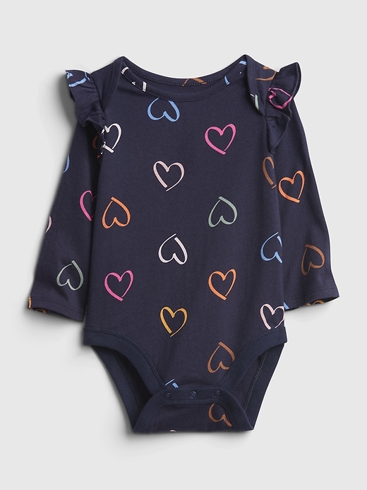 Image number 8 showing, Baby 100% Organic Cotton Mix and Match Print Ruffle Sleeve Bodysuit