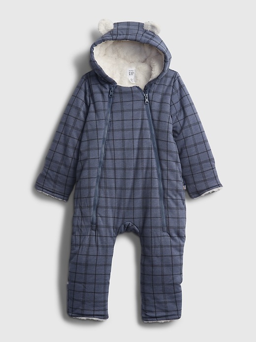 View large product image 1 of 1. Baby Hoodie Sherpa-Lined One-Piece