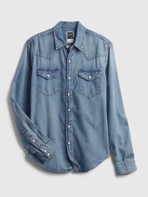 Denim Western Shirt in Slim Fit | Gap