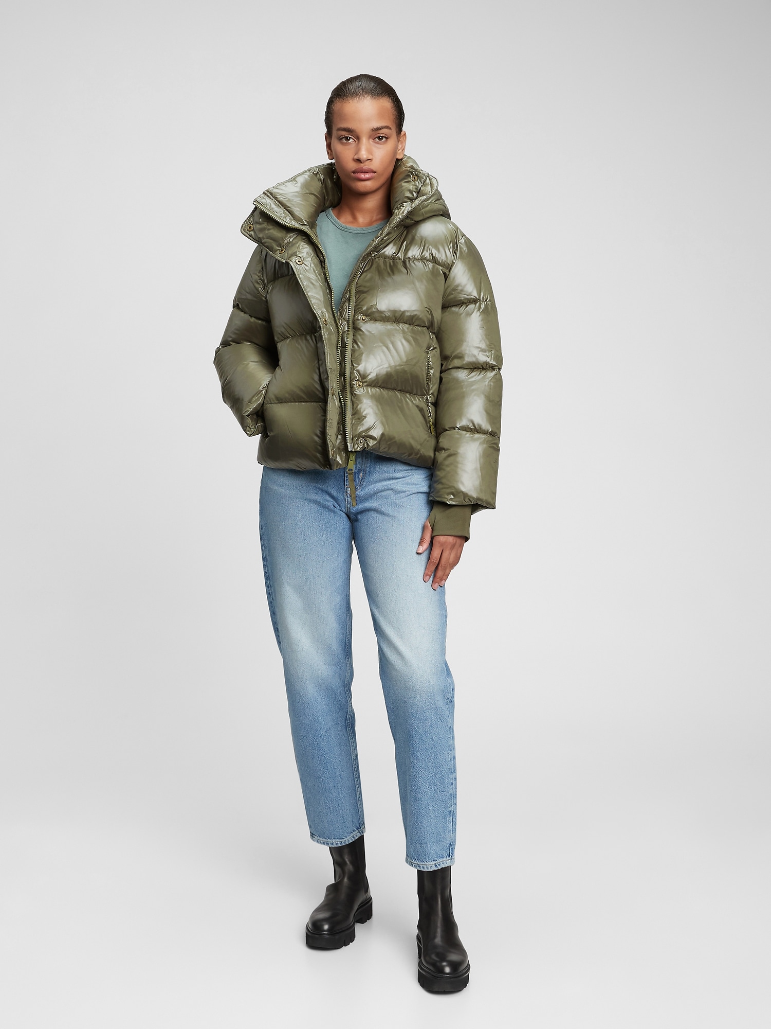 polyester puffer coat