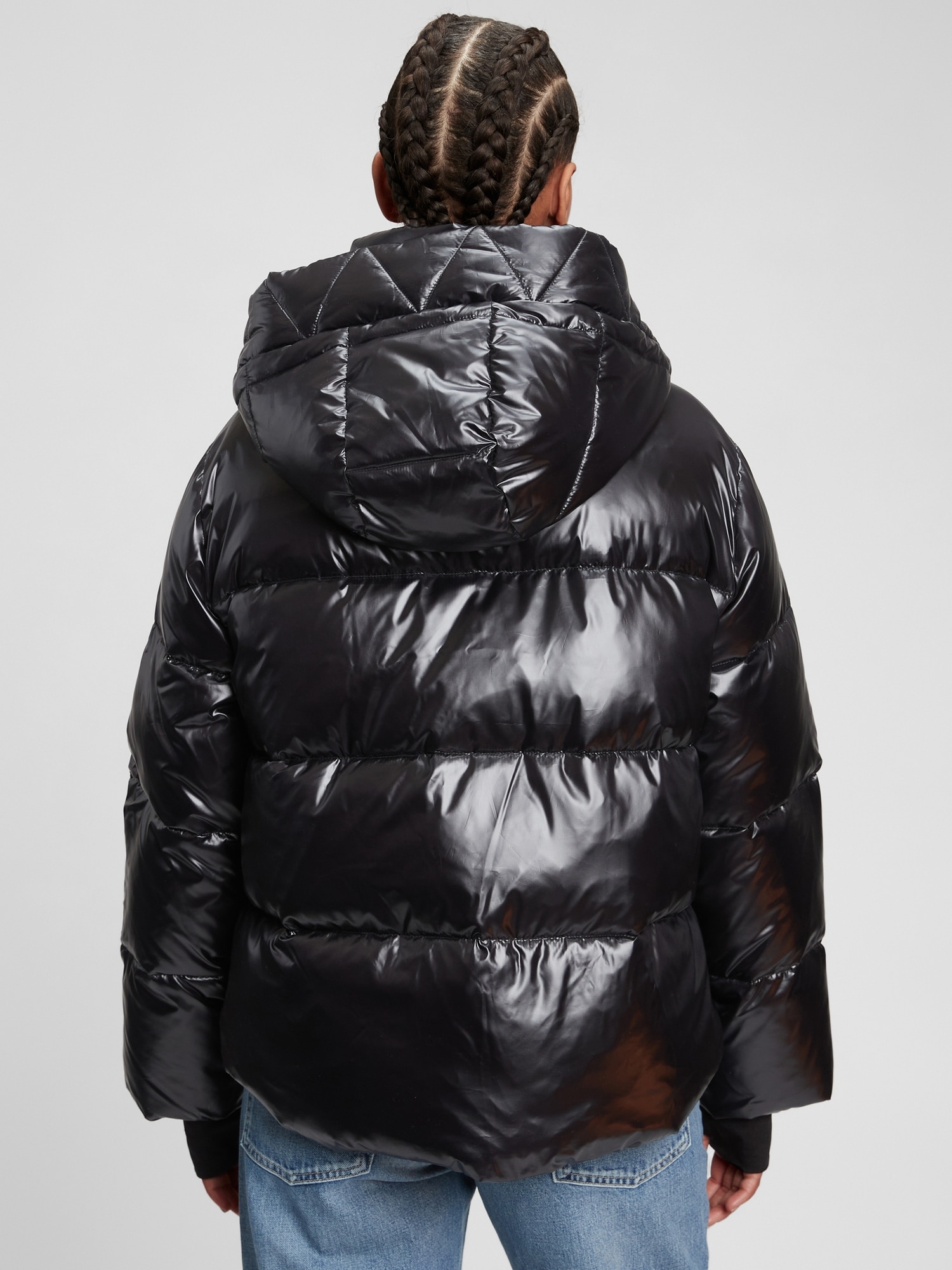 100% Recycled Polyester Relaxed Heavyweight Cropped Puffer Jacket | Gap