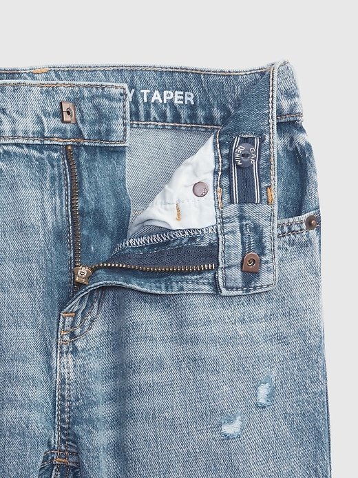 Image number 4 showing, Kids Distressed Easy Taper Jeans with Washwell™