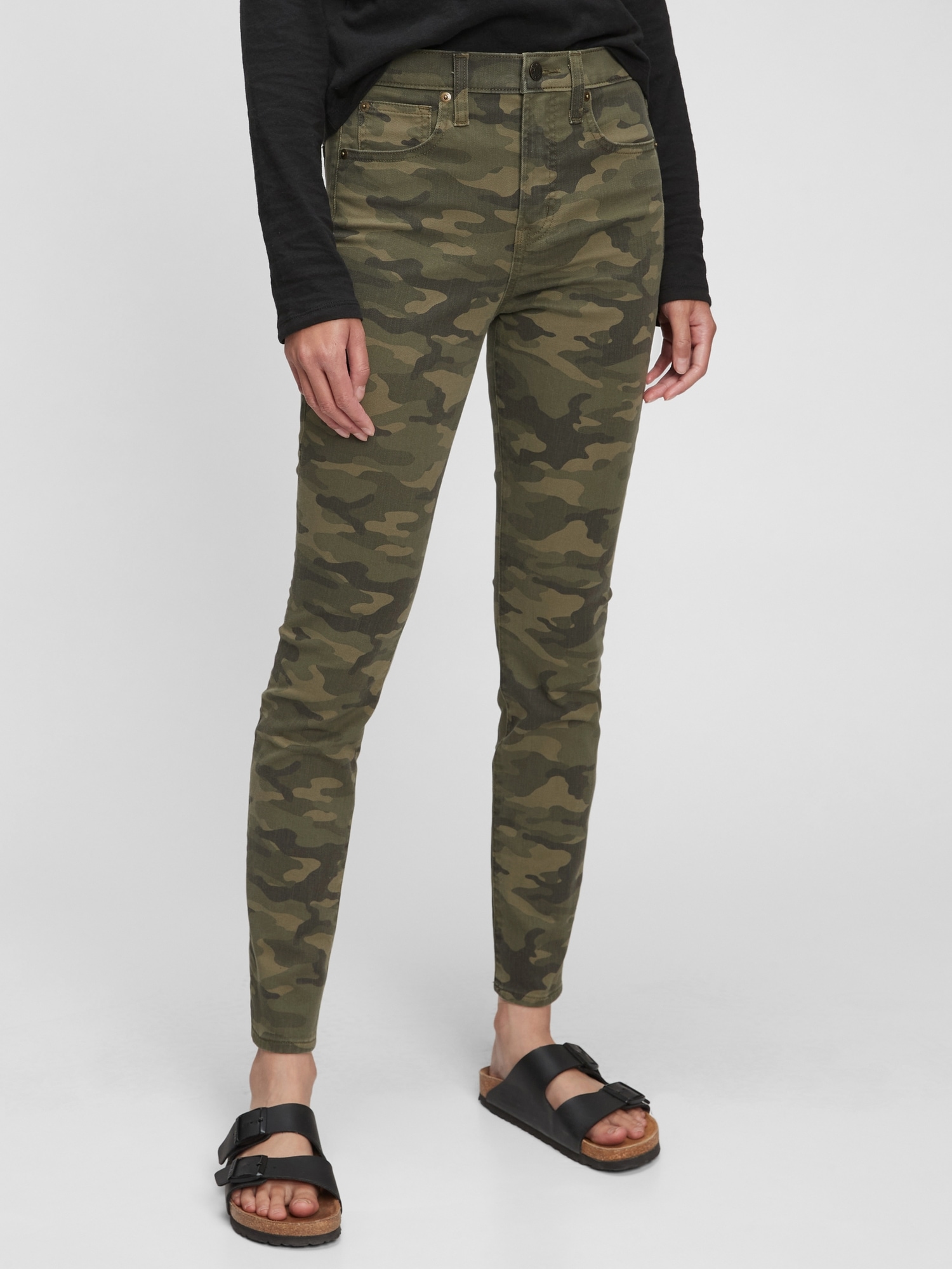Women Girls Military Camouflage Khaki Green Camo Skinny Stetch Leggings  Pants