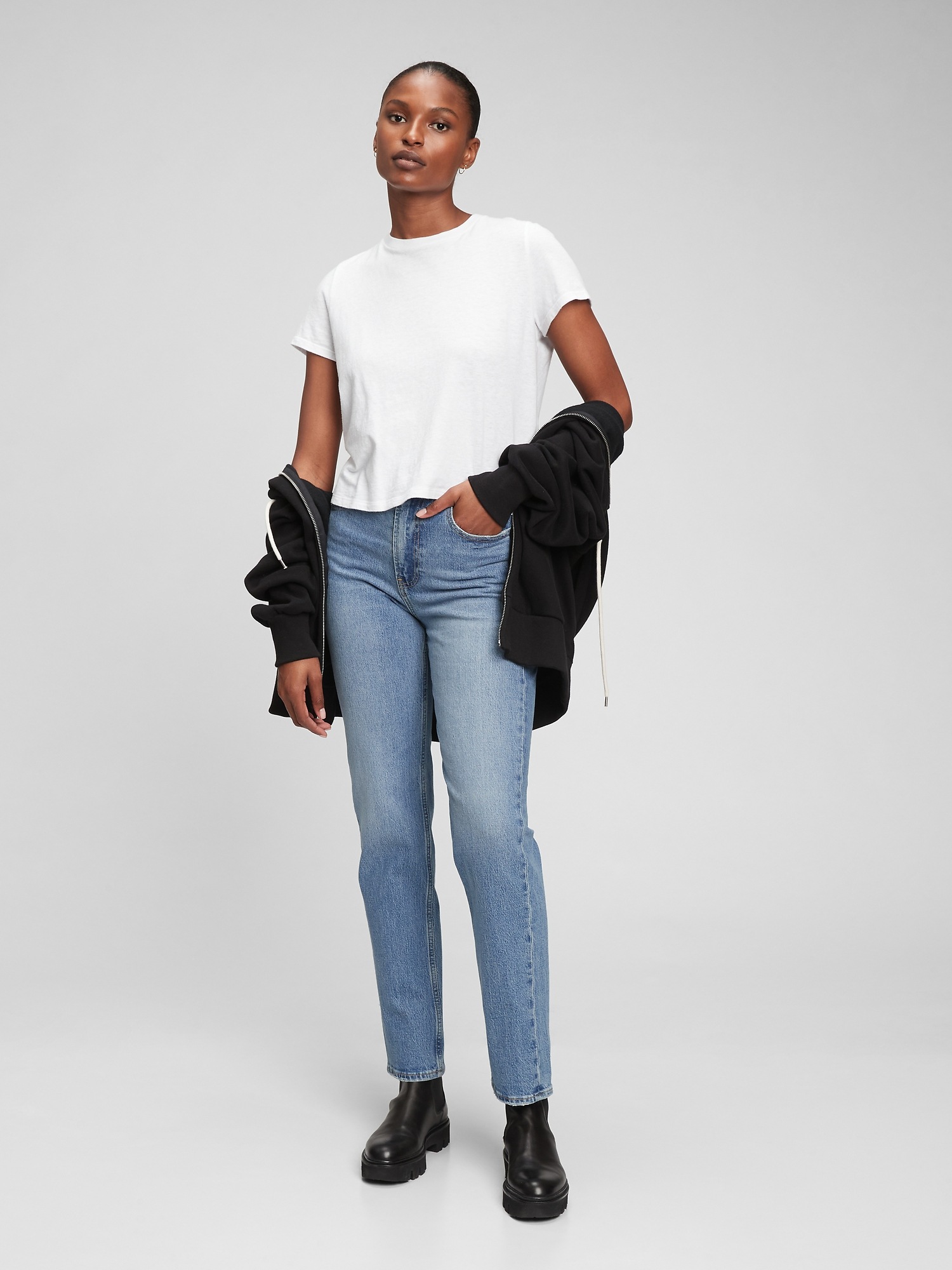 High straight leg jeans Clearance