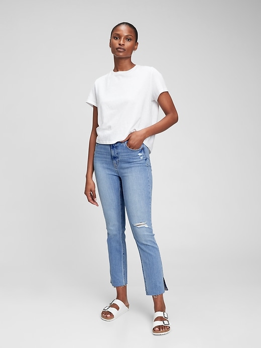 Sky High Rise Vintage Slim Jeans with 
