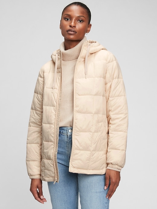 Gap 100 Recycled Nylon Relaxed Lightweight Puffer Jacket