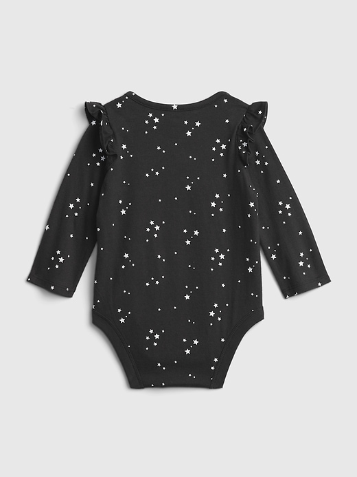 Image number 2 showing, Baby 100% Organic Cotton Mix and Match Print Ruffle Sleeve Bodysuit