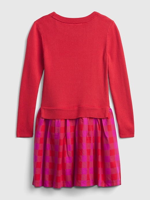 Image number 3 showing, Kids Plaid Sweater Dress