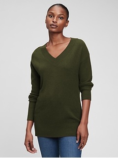 gap v neck long sleeve