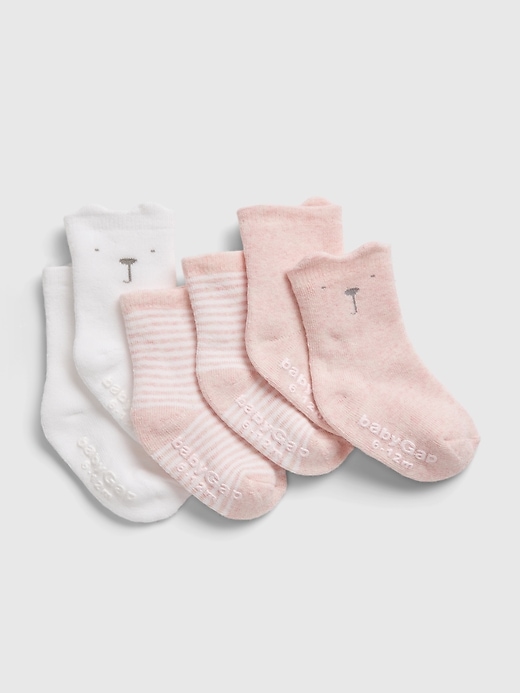 View large product image 1 of 1. Baby Organic Cotton First Favorites Socks (3-Pack)