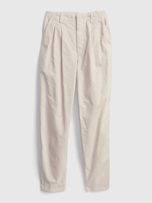 Image number 8 showing, Organic Cotton High Rise Pleated Khakis