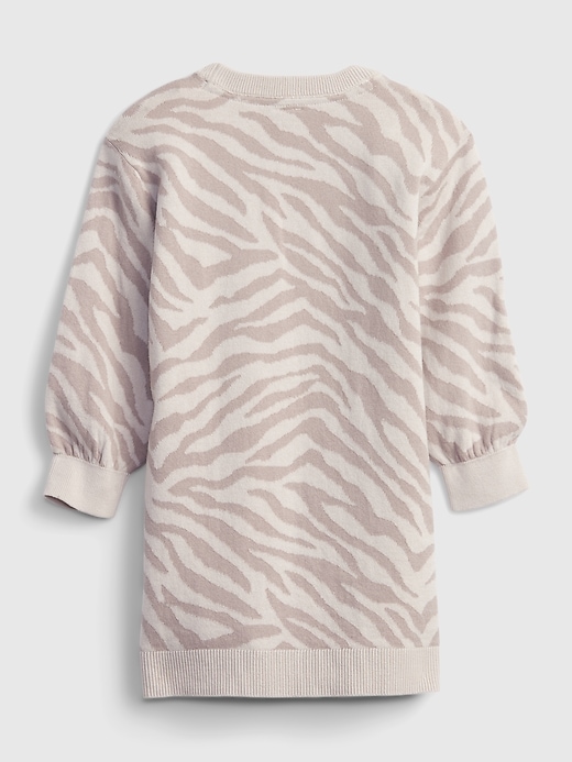 Image number 2 showing, Toddler Zebra Print Sweater Dress