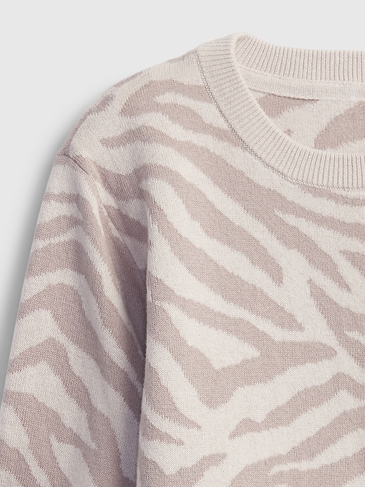 Image number 3 showing, Toddler Zebra Print Sweater Dress
