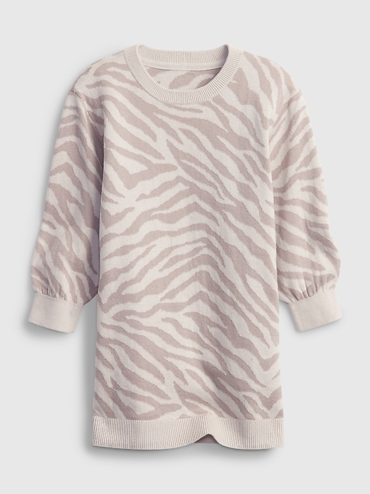 Image number 1 showing, Toddler Zebra Print Sweater Dress