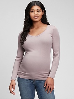 gap v neck long sleeve