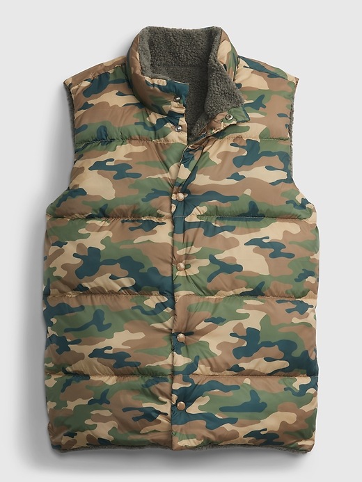 View large product image 2 of 4. Teen Reversible Sherpa Vest