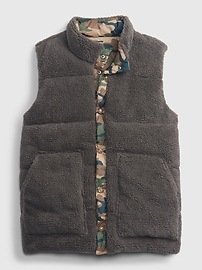 View large product image 4 of 4. Teen Reversible Sherpa Vest