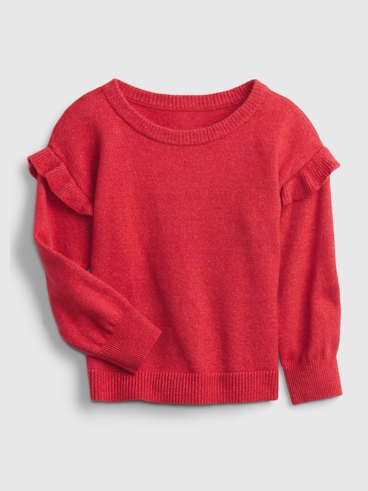 View large product image 1 of 1. Toddler Brushed Ruffle Sweater