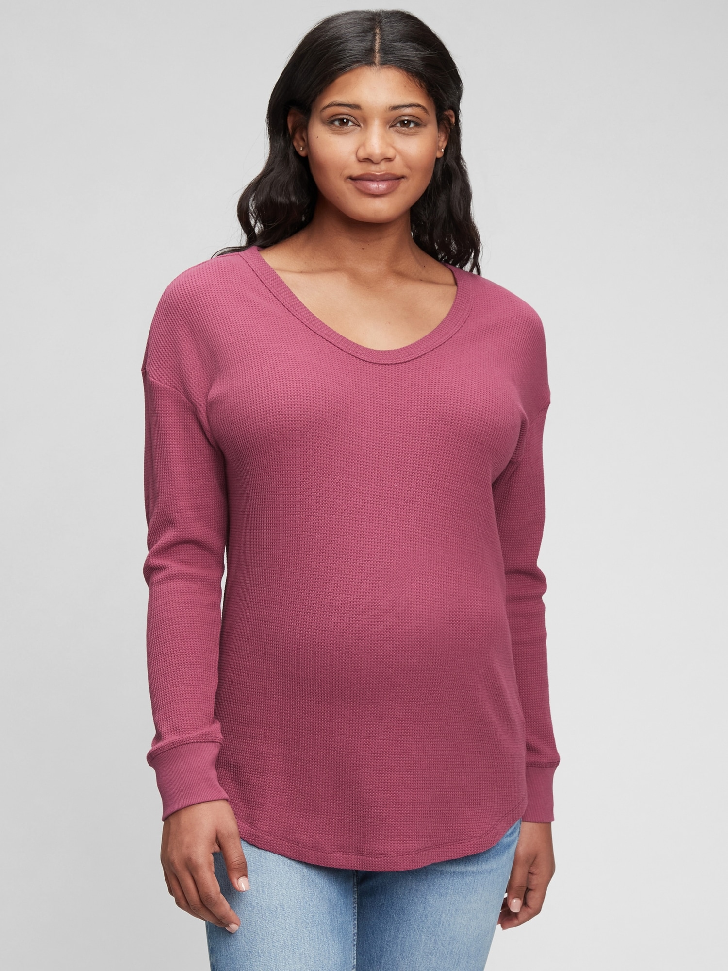 Gap Maternity Waffle Tunic T-Shirt purple - 720236023