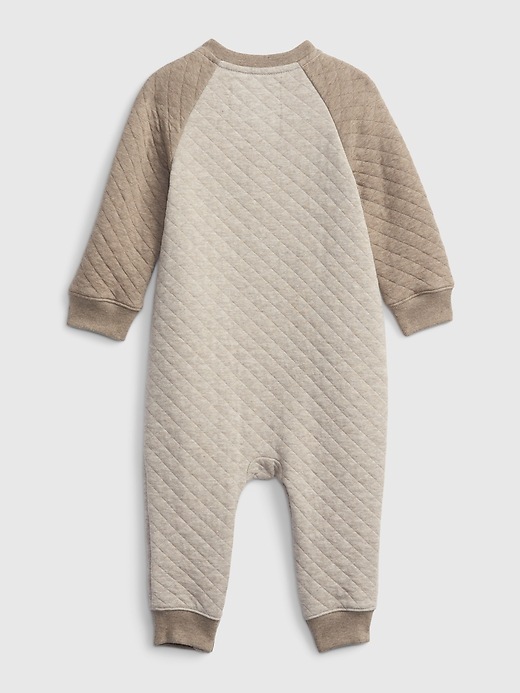 View large product image 2 of 3. Baby Quilted Henley One-Piece