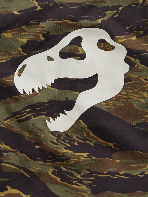 L'image numéro 2 présente Pyjama 100 % coton biologique à imprimé camouflage avec dinosaure babyGap
